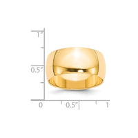 Load image into Gallery viewer, 14k Yellow Gold 10mm Half Round Wedding Band Size 12.5
