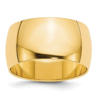 Load image into Gallery viewer, 14k Yellow Gold 10mm Half Round Wedding Band Size 12.5
