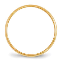 Load image into Gallery viewer, 14k Yellow Gold 2mm Lightweight Half Round Wedding Band Size 12
