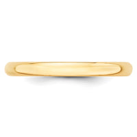 Load image into Gallery viewer, 14k Yellow Gold 2.5mm Lightweight Half Round Wedding Band Size 12

