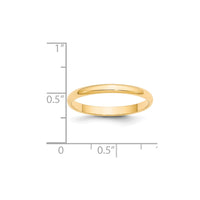 Load image into Gallery viewer, 14k Yellow Gold 2.5mm Lightweight Half Round Wedding Band Size 5
