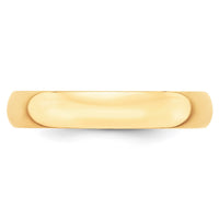 Load image into Gallery viewer, 14k Yellow Gold 4mm Lightweight Half Round Wedding Band Size 12
