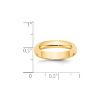 Load image into Gallery viewer, 14k Yellow Gold 4mm Lightweight Half Round Wedding Band Size 12
