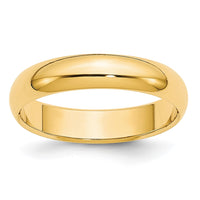 Load image into Gallery viewer, 14k Yellow Gold 4mm Lightweight Half Round Wedding Band Size 5
