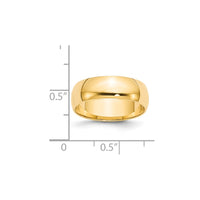 Load image into Gallery viewer, 14k Yellow Gold 6mm Lightweight Half Round Wedding Band Size 5
