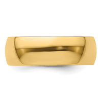 Load image into Gallery viewer, 14k Yellow Gold 7mm Lightweight Half Round Wedding Band Size 12
