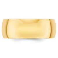 Load image into Gallery viewer, 14k Yellow Gold 8mm Lightweight Half Round Wedding Band Size 12
