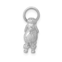 Load image into Gallery viewer, 14k White Gold Solid 3-D Poodle Charm
