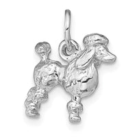 Load image into Gallery viewer, 14k White Gold Solid 3-D Poodle Charm
