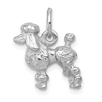 Load image into Gallery viewer, 14k White Gold Solid 3-D Poodle Charm
