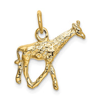 Load image into Gallery viewer, 14k Solid Polished 3-D Giraffe Charm
