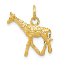Load image into Gallery viewer, 14k Solid Polished 3-D Giraffe Charm
