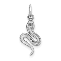 Load image into Gallery viewer, 14k White Gold Solid Polished Snake Charm
