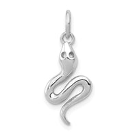 Load image into Gallery viewer, 14k White Gold Solid Polished Snake Charm

