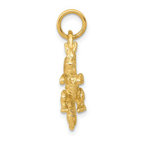 Load image into Gallery viewer, 14k Solid Polished 3-D Dragon Charm
