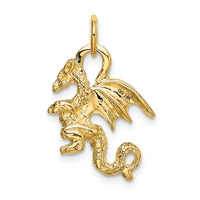 Load image into Gallery viewer, 14k Solid Polished 3-D Dragon Charm
