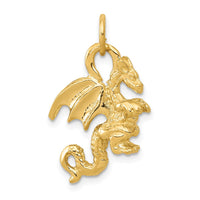 Load image into Gallery viewer, 14k Solid Polished 3-D Dragon Charm
