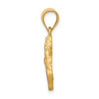 Load image into Gallery viewer, 14k Enameled Angel on Heart Pendant
