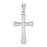 Load image into Gallery viewer, 14k White Gold Hollow Cross Pendant
