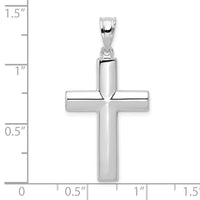 Load image into Gallery viewer, 14k White Gold Hollow Cross Pendant
