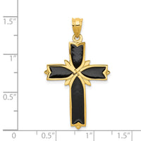 Load image into Gallery viewer, 14k Enameled Latin Cross Pendant
