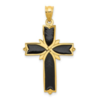 Load image into Gallery viewer, 14k Enameled Latin Cross Pendant
