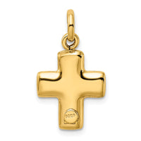 Load image into Gallery viewer, 14k Puffed Cross Charm
