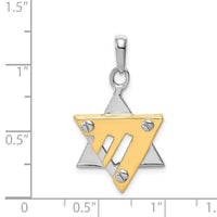 Load image into Gallery viewer, 14k Two-tone Star of David Pendant
