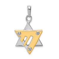 Load image into Gallery viewer, 14k Two-tone Star of David Pendant
