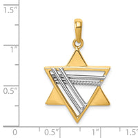 Load image into Gallery viewer, 14k Two-tone Star of David Pendant

