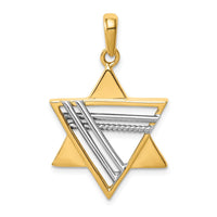 Load image into Gallery viewer, 14k Two-tone Star of David Pendant
