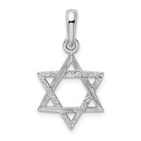 Load image into Gallery viewer, 14k White Gold Star Of David Pendant
