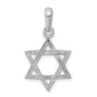 Load image into Gallery viewer, 14k White Gold Star Of David Pendant
