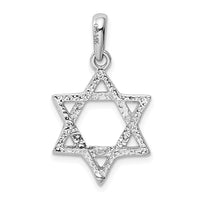 Load image into Gallery viewer, 14k White Gold Star Of David Pendant
