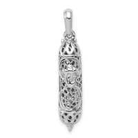 Load image into Gallery viewer, 14K White Gold 3D Mezuzah Pendant
