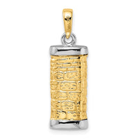 Load image into Gallery viewer, 14K Two-Tone 3D Mezuzah Pendant
