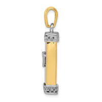 Load image into Gallery viewer, 14K Two-Tone 3D Mezuzah Pendant
