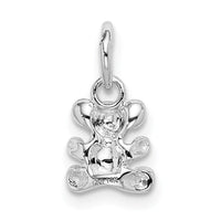 Load image into Gallery viewer, 14k White Gold Teddy Bear Charm
