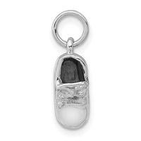 Load image into Gallery viewer, 14k  3D White Gold Baby Shoe Charm
