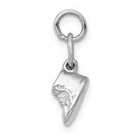 Load image into Gallery viewer, 14k 3D Moveable White Gold Baby Shoes Charm
