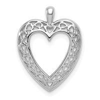 Load image into Gallery viewer, 14K White Cut-Out Heart Pendant
