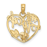 Load image into Gallery viewer, 14k Two-tone #1 WIFE in Heart with Heart Pendant
