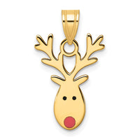 Load image into Gallery viewer, 14k Enameled Reindeer Charm
