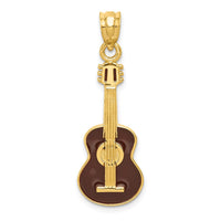 Load image into Gallery viewer, 14k Enameled Guitar Pendant
