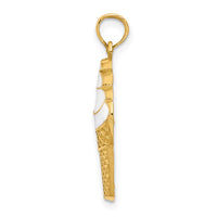 Load image into Gallery viewer, 14k Enameled Vanilla Ice Cream Cone Pendant

