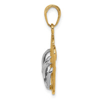 Load image into Gallery viewer, 14K and Rhodium Large Double Flip-Flop Pendant
