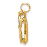 Load image into Gallery viewer, 14k 3-D Black Enameled Moveable Sunglasses Pendant
