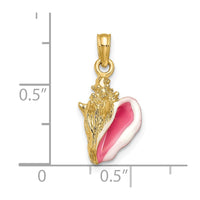Load image into Gallery viewer, 14k Enameled 3-D Conch Shell Pendant
