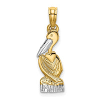 Load image into Gallery viewer, 14K and Rhodium Pelican Standing Charm
