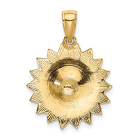 Load image into Gallery viewer, 14k Enameled White Daisy Flower Pendant
